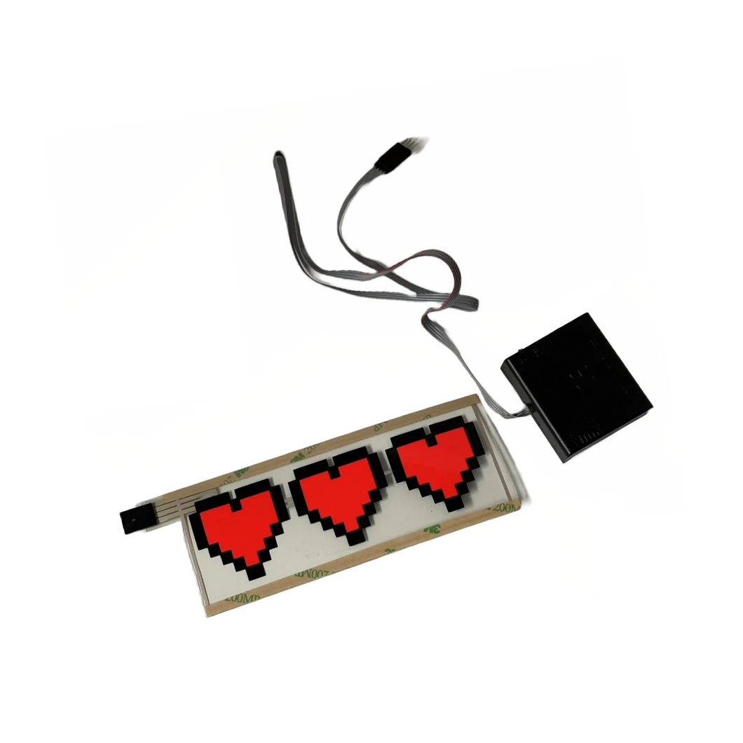 LED sticker/ pixel hearts
